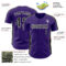 Custom Purple Black-White Classic Color Block Side Panel Stripe Authentic Baseball Jersey