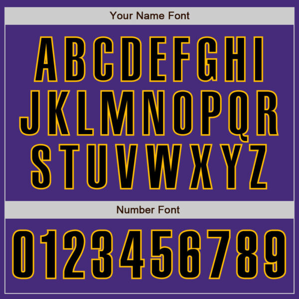 Custom Purple Black-Gold Classic Color Block Side Panel Stripe Authentic Baseball Jersey