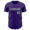 Custom Purple Gray-Black Classic Color Block Side Panel Stripe Authentic Baseball Jersey
