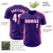 Custom Purple White-Pink Classic Color Block Side Panel Stripe Authentic Baseball Jersey