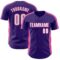 Custom Purple White-Pink Classic Color Block Side Panel Stripe Authentic Baseball Jersey