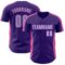 Custom Purple Light Blue-Pink Classic Color Block Side Panel Stripe Authentic Baseball Jersey