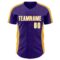 Custom Purple White-Gold Classic Color Block Side Panel Stripe Authentic Baseball Jersey