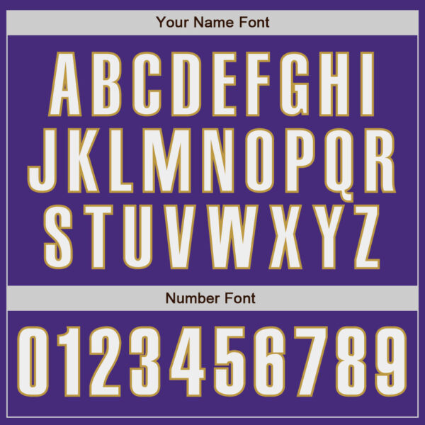 Custom Purple White-Old Gold Classic Color Block Side Panel Stripe Authentic Baseball Jersey