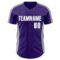 Custom Purple White-Gray Classic Color Block Side Panel Stripe Authentic Baseball Jersey