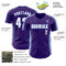 Custom Purple White-Light Blue Classic Color Block Side Panel Stripe Authentic Baseball Jersey