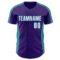 Custom Purple White-Teal Classic Color Block Side Panel Stripe Authentic Baseball Jersey