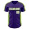 Custom Purple White-Neon Green Classic Color Block Side Panel Stripe Authentic Baseball Jersey