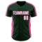 Custom Green White-Pink Classic Color Block Side Panel Stripe Authentic Baseball Jersey