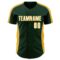 Custom Green White-Gold Classic Color Block Side Panel Stripe Authentic Baseball Jersey