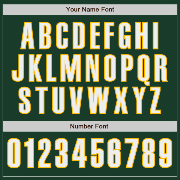 Custom Green White-Gold Classic Color Block Side Panel Stripe Authentic Baseball Jersey