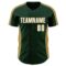 Custom Green White-Old Gold Classic Color Block Side Panel Stripe Authentic Baseball Jersey