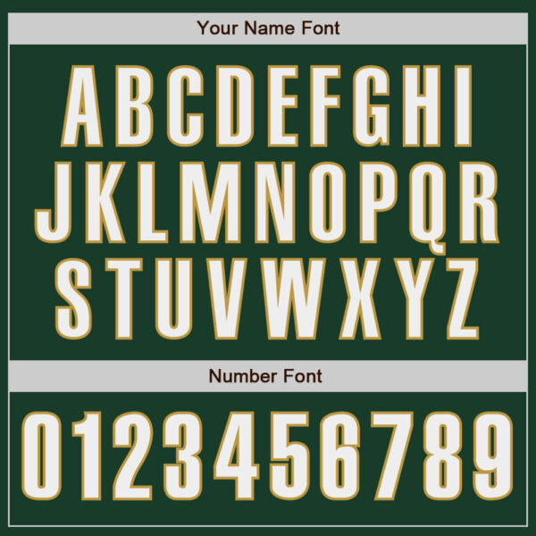 Custom Green White-Old Gold Classic Color Block Side Panel Stripe Authentic Baseball Jersey