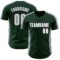Custom Green White-Gray Classic Color Block Side Panel Stripe Authentic Baseball Jersey