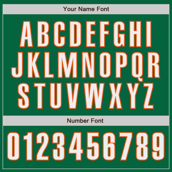 Custom Kelly Green White-Orange Classic Color Block Side Panel Stripe Authentic Baseball Jersey