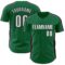 Custom Kelly Green White-Black Classic Color Block Side Panel Stripe Authentic Baseball Jersey
