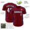 Custom Crimson White-Navy Classic Color Block Side Panel Stripe Authentic Baseball Jersey