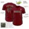 Custom Crimson Black-Cream Classic Color Block Side Panel Stripe Authentic Baseball Jersey