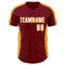 Custom Crimson White-Gold Classic Color Block Side Panel Stripe Authentic Baseball Jersey