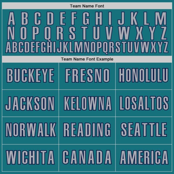 Custom Teal Gray-Navy Classic Color Block Side Panel Stripe Authentic Baseball Jersey