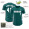 Custom Teal White-Gray Classic Color Block Side Panel Stripe Authentic Baseball Jersey
