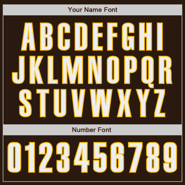 Custom Brown White-Gold Classic Color Block Side Panel Stripe Authentic Baseball Jersey