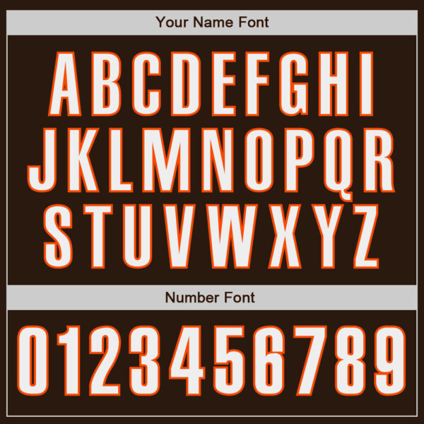 Custom Brown White-Orange Classic Color Block Side Panel Stripe Authentic Baseball Jersey