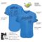 Custom Powder Blue Powder Blue-Navy Authentic Baseball Jersey