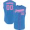 Custom Powder Blue Pink-White Authentic Sleeveless Baseball Jersey