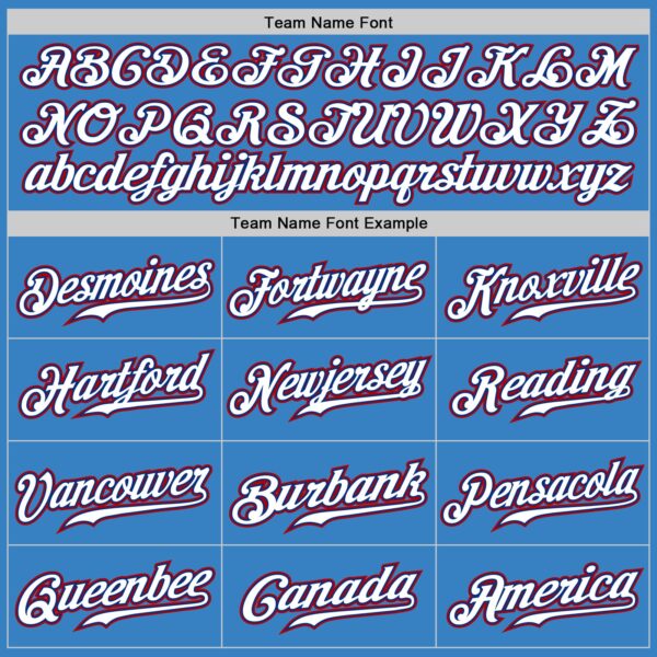 Custom Powder Blue White-Red Authentic Baseball Jersey