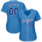 Custom Powder Blue Royal-White Authentic Baseball Jersey