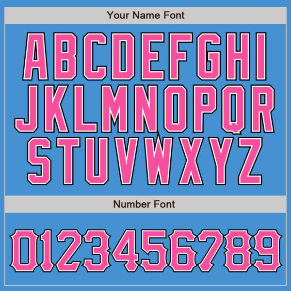 Custom Powder Blue Black Pinstripe Pink-White Authentic Baseball Jersey