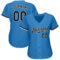 Custom Powder Blue Black-White Authentic Baseball Jersey