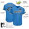 Custom Powder Blue Black-White Authentic Baseball Jersey