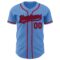 Custom Powder Blue Red-Navy Authentic Baseball Jersey