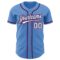 Custom Powder Blue White Royal-Red Authentic Baseball Jersey