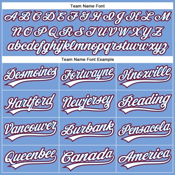 Custom Powder Blue White Royal-Red Authentic Baseball Jersey