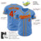 Custom Powder Blue Red-Gold Authentic Baseball Jersey