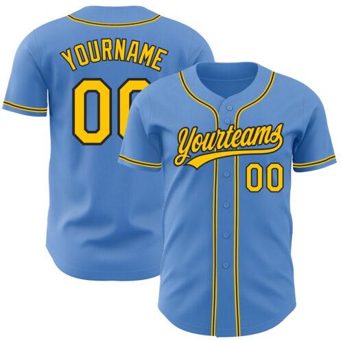 PowderBlue0195_e3dec616-25aa-4e50-ac02-901530dd0914 Custom Powder Blue Yellow-Black Authentic Baseball Jersey