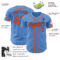 Custom Powder Blue Orange-Royal Authentic Baseball Jersey