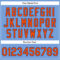 Custom Powder Blue Orange-Royal Authentic Baseball Jersey