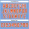 Custom Powder Blue Orange-White Authentic Baseball Jersey