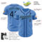 Custom Powder Blue Navy Gray-Teal Authentic Baseball Jersey