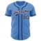 Custom Powder Blue Navy-White Authentic Baseball Jersey