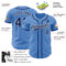 Custom Powder Blue Navy-White Authentic Baseball Jersey