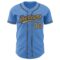 Custom Powder Blue Old Gold-Navy Authentic Baseball Jersey