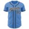 Custom Powder Blue Black-White Authentic Baseball Jersey