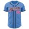 Custom Powder Blue Pink-Black Authentic Baseball Jersey
