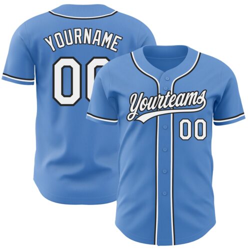 PowderBlue0210_d142910e-585a-454c-8290-5bb64798763d Custom Powder Blue White-Black Authentic Baseball Jersey