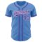 Custom Powder Blue Purple-White Authentic Baseball Jersey